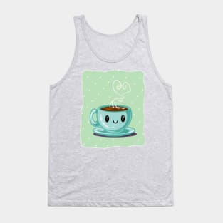 Happy Coffee Green Tank Top